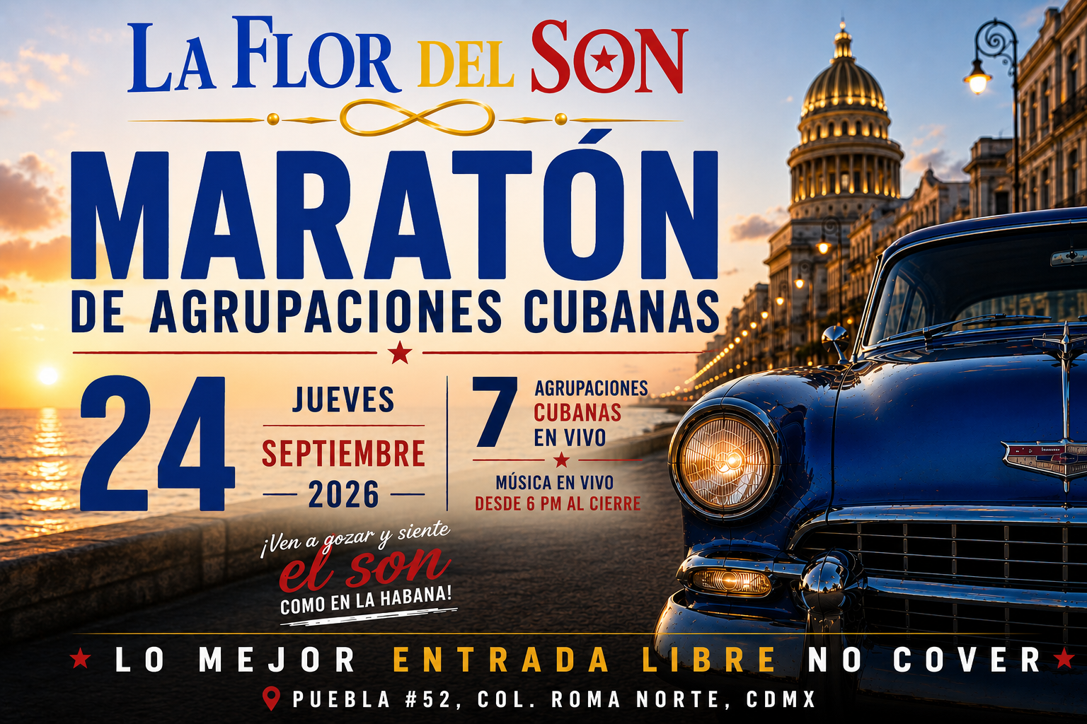 Cartel del Gran Maratón de Agrupaciones Cubanas del 24 de septiembre de 2026
